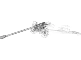 M-46 Anti-Tank Gun 3D Model preview