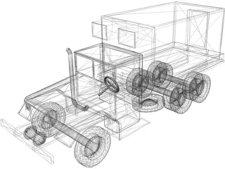 M35A2 Radio Truck 3D Model preview