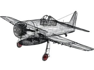 F8F-2 Bearcat 3D Model preview