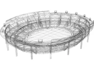 Modern Stadium 3D Model preview