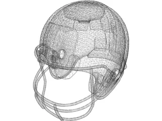 Football Helmet 3D Model preview