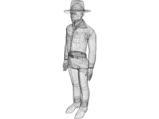 Cowboy 3D Model preview