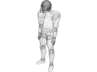 Football Player 3D Model preview