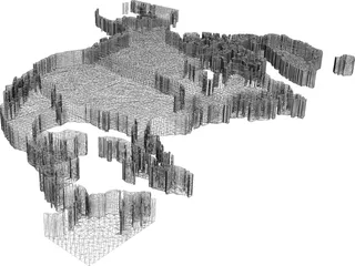 North America 3D Model preview