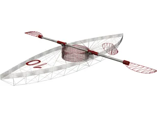 Kayak 3D Model preview