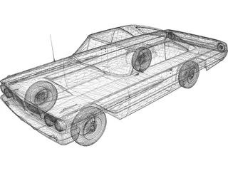 Ford Galaxy (1966) 3D Model preview