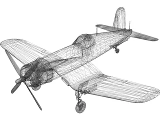 F4U-5 Corsair 3D Model preview