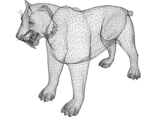 Tiger Saber Tooth 3D Model preview