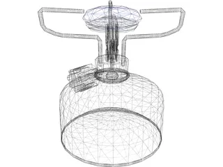 Gas Primus with Balloon for Outdoors 3D Model preview