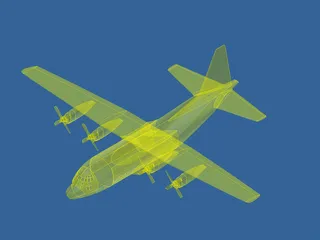 Lockheed C-130 Hercules 3D Model preview