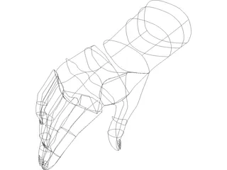 Hand Male 3D Model preview