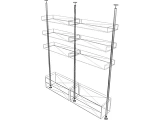 Bookcase 3D Model preview