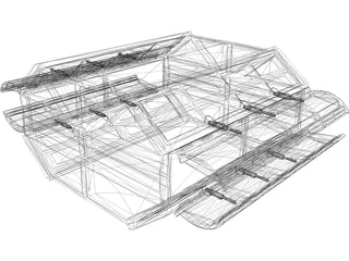 Spaceship Cargobox 3D Model preview