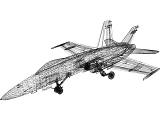 F-18A 3D Model preview