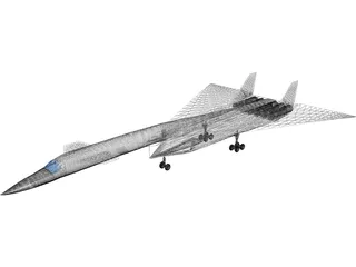 North American XB-70 Valkyrie 3D Model preview