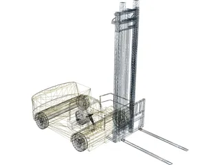 Forklift Boat 3D Model preview