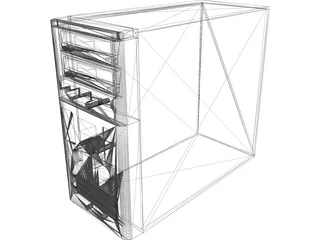 Compaq Desktop Computer 3D Model preview