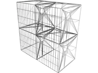 Cat Condo 4 Unit 3D Model preview