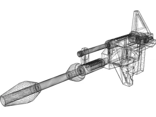 Sci-Fi Gun 3D Model preview