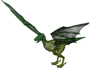 Griffin-Dragon Cross Creature 3D Model preview