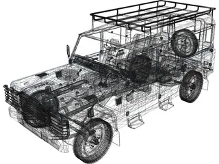 Land Rover Defender 110 3D Model preview