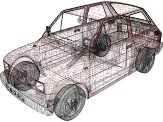 Fiat 126p 3D Model preview