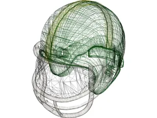 Football Helmet 3D Model preview