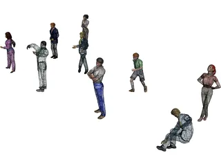 People Collection 3D Model preview