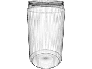 Can Aluminum 3D Model preview