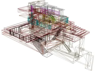 Building Falling Water 3D Model preview