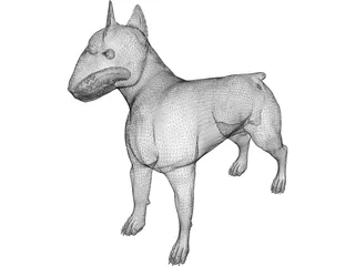 Dog Bull Terrier 3D Model preview