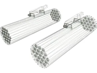 19 Shot Rocket Pod 3D Model preview