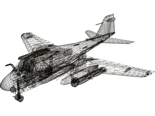 Grumman A-6E Intruder 3D Model preview