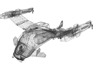 Final Fantasy Deep Eyes Dropship 3D Model preview