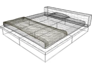 Ile Bed - Living Divani 3D Model preview