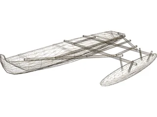 Hawaiian Canoe 3D Model preview