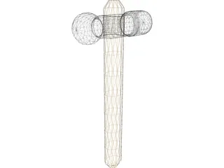 Ball Peen Hammer 3D Model preview