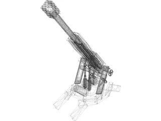 Funny Cannon 3D Model preview
