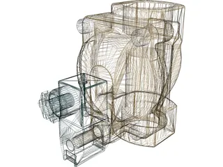 Solenoid Operated Valve 3D Model preview