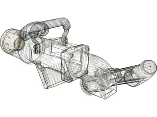 Large Refuelling Nozzle 3D Model preview