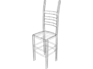 Bar Stool 3D Model preview