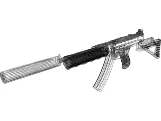 Thompson SMG Modified 3D Model preview