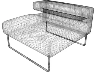 Chair Lowseat Urquiola Moroso 3D Model preview