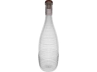 Wine Bottle 3D Model preview