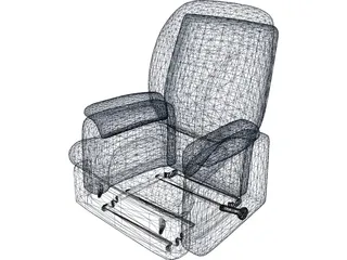 Leather Recliner 3D Model preview