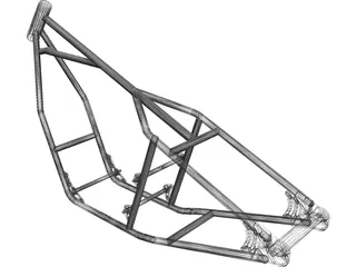 Honda CB750 Motorcycle Frame 3D Model preview