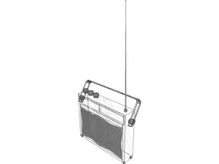 Transistor Radio 70´s 3D Model preview