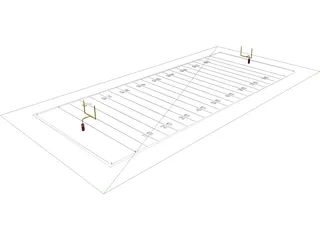 American Football Yard 3D Model preview