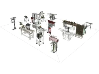 Woodworking Equipment 3D Model preview