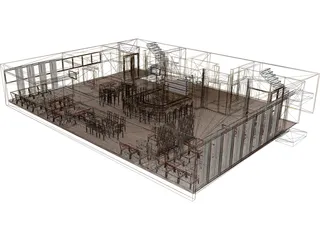 Bar Interior 3D Model preview